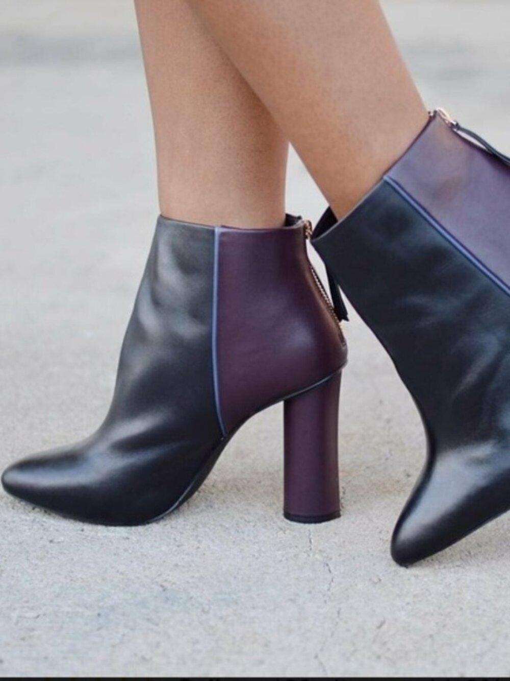 CAbi Bisset Colorblock Leather Bootie